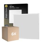 Mehrfachpackung 6x Bright Choice LED Panel Backlit 36W 3600lm - 830 Warmweiß | 60x60cm - UGR <22