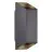 Nordlux Nico Wandleuchte Aluminium Schwarz Up & Down | IP54 - Geeignet für 2x GU10