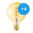 Mehrfachpackung 4x Osram Vintage 1906 LED E27 Globe 5W 820 Gold | Ersatz für 25W
