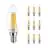 Mehrfachpackung 10x Noxion Lucent LED E14 Kerze Fadenlampe Klar 4.5W 470lm - 827 Extra Warmweiß | Dimmbar - Ersatz für 40W
