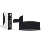 D'Lite Deckenleuchte Lunelle 30cm Textil Schwarz | Geeignet für 2x E27 