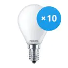 Mehrfachpackung 10x Philips klassisch LEDlustre E14 P45 4.3W 827 Matt | Ersatz für 40W
