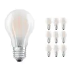 Mehrfachpackung 10x Osram Parathom Retrofit klassisch E27 A 8W 827 Matt | Extra Warmweiß - Ersatz für 75W