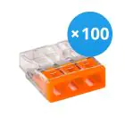 Mehrfachpackung 100x Wago 2273-203  Verbinder | 3 Draht Verbindung