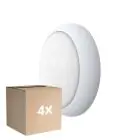 Mehrfachpackung 4x Noxion LED-Wand- und Deckenleuchte Pro V2 12/16/20W 2400lm - 830-840-865 CCT | 325mm - IP65 + Ring Weiß