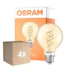 Mehrfachpackung 4x Osram Vintage 1906 LED E27 Globe Fadenlampe Twist Gold 8W 806lm - 922 Extra Warmweiß | Höchste Farbwiedergabe - Dimmbar - Ersatz Für 60W