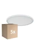 Mehrfachpackung 5x D'Lite Deckenleuchte Luma Weiß 22W 2000lm - 827 Extra Warmweiß | IP44 - 42cm
