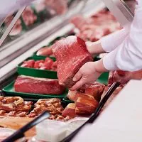 Beleuchtung der Fleischtheke