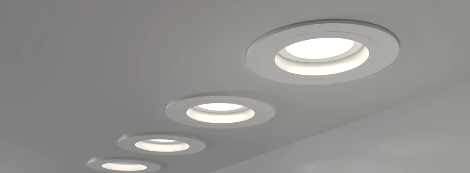 Decke mit LED-Downlights